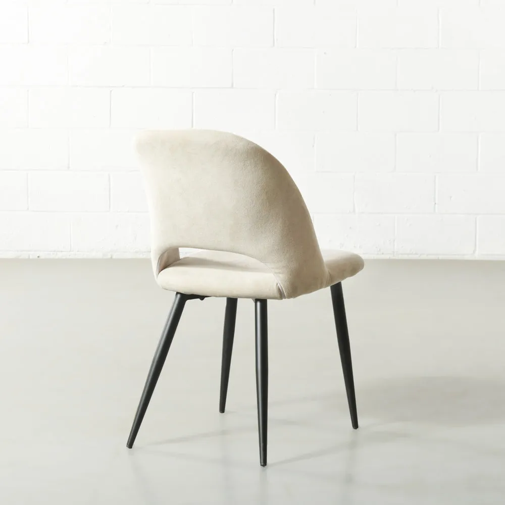 WALTER - Beige Fabric Dining Chair
