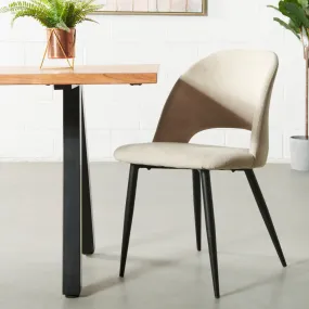 WALTER - Beige Fabric Dining Chair