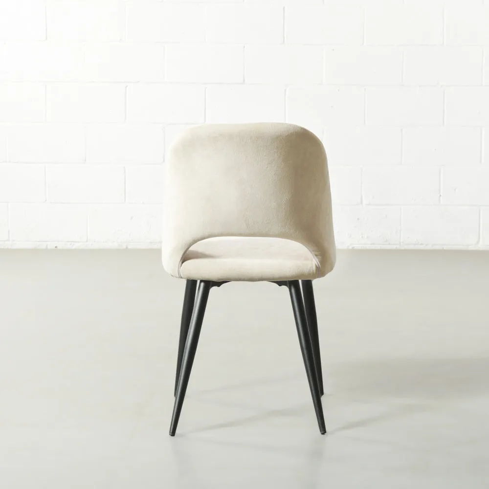 WALTER - Beige Fabric Dining Chair
