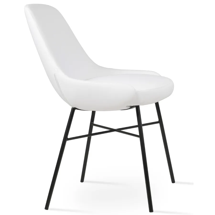 White Chair with Black Legs Gazel