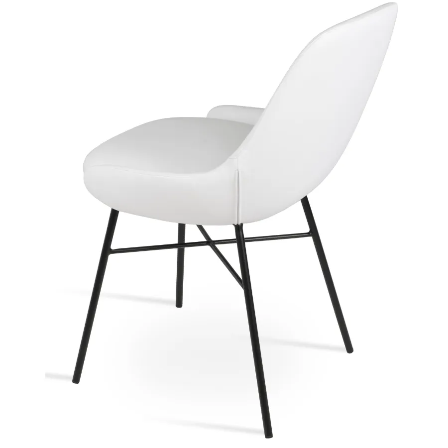 White Chair with Black Legs Gazel