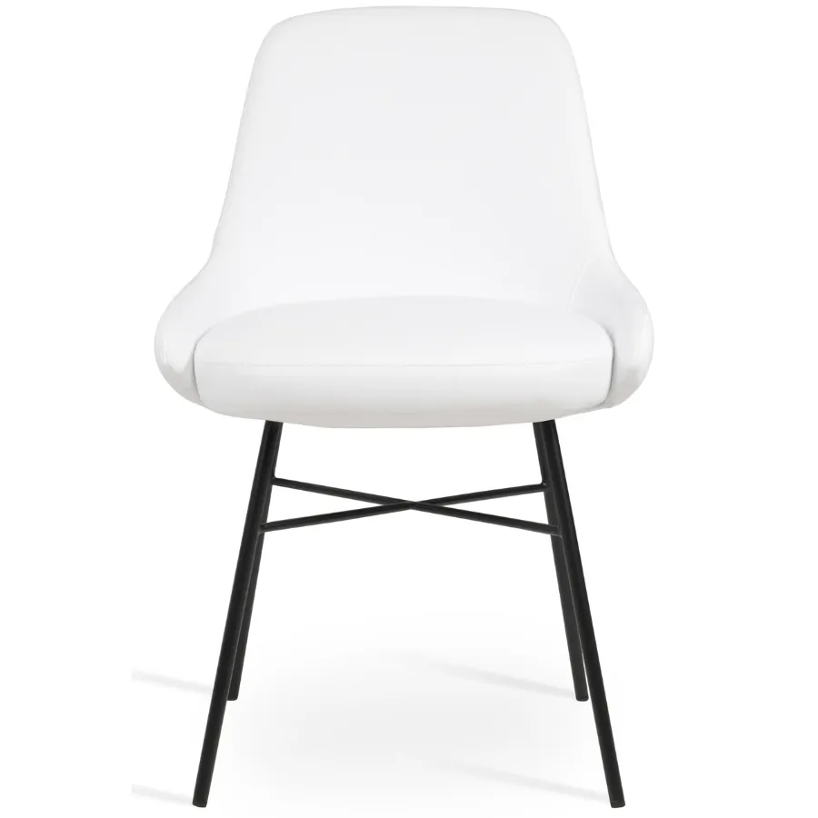 White Chair with Black Legs Gazel