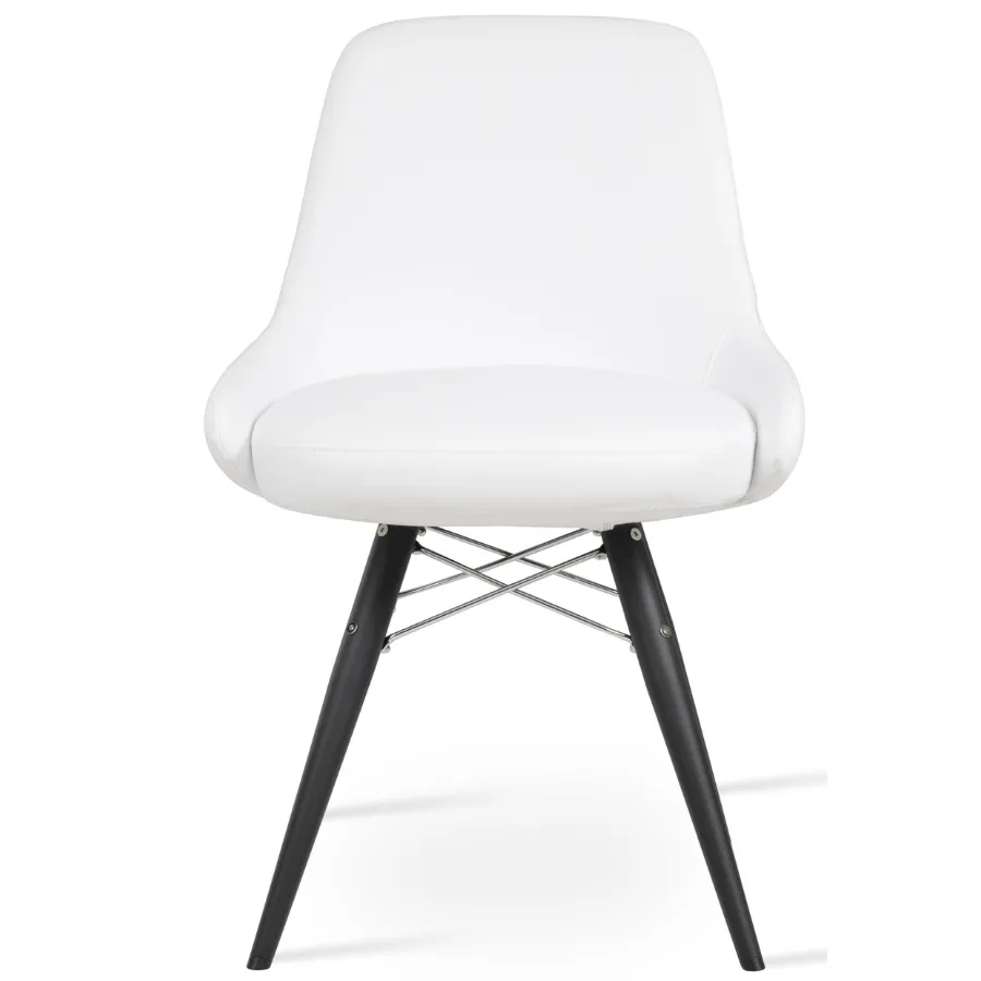 White Chair with Black Legs Gazel