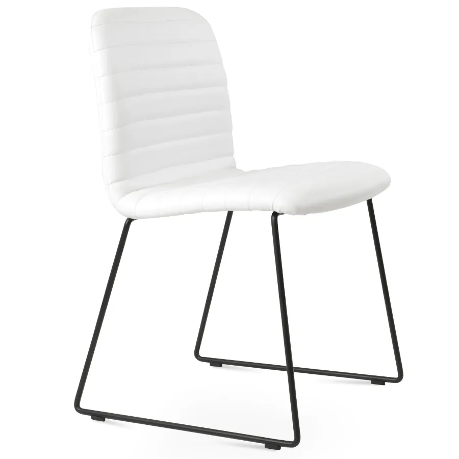 White Chair with Black Legs Isa
