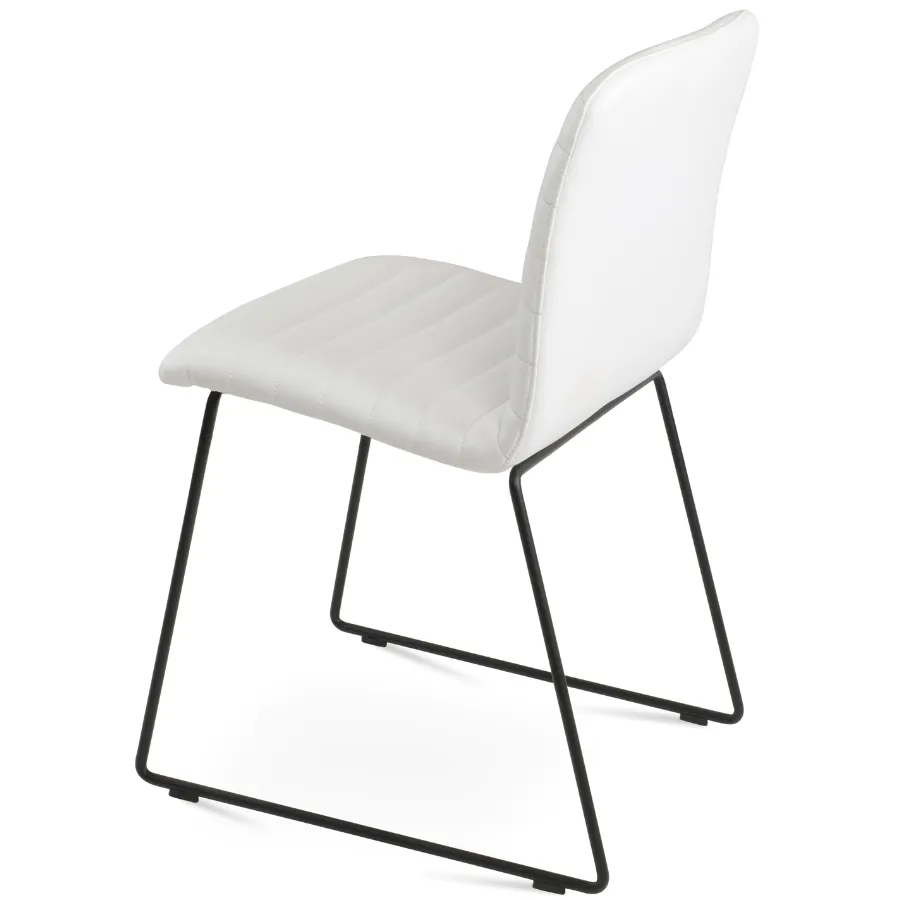 White Chair with Black Legs Isa