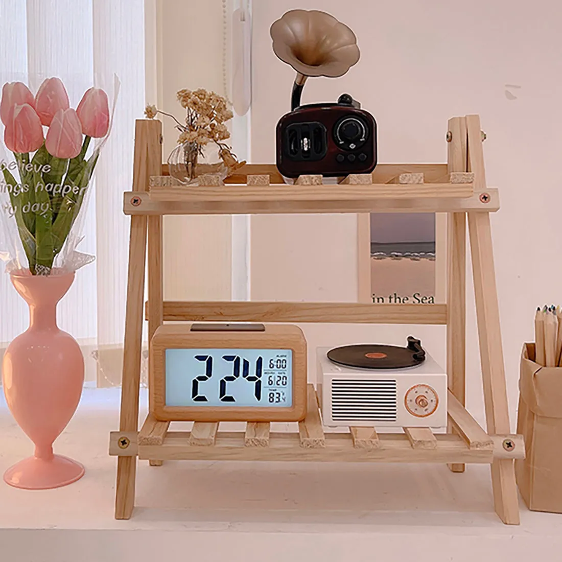 Wooden Desk Clock
