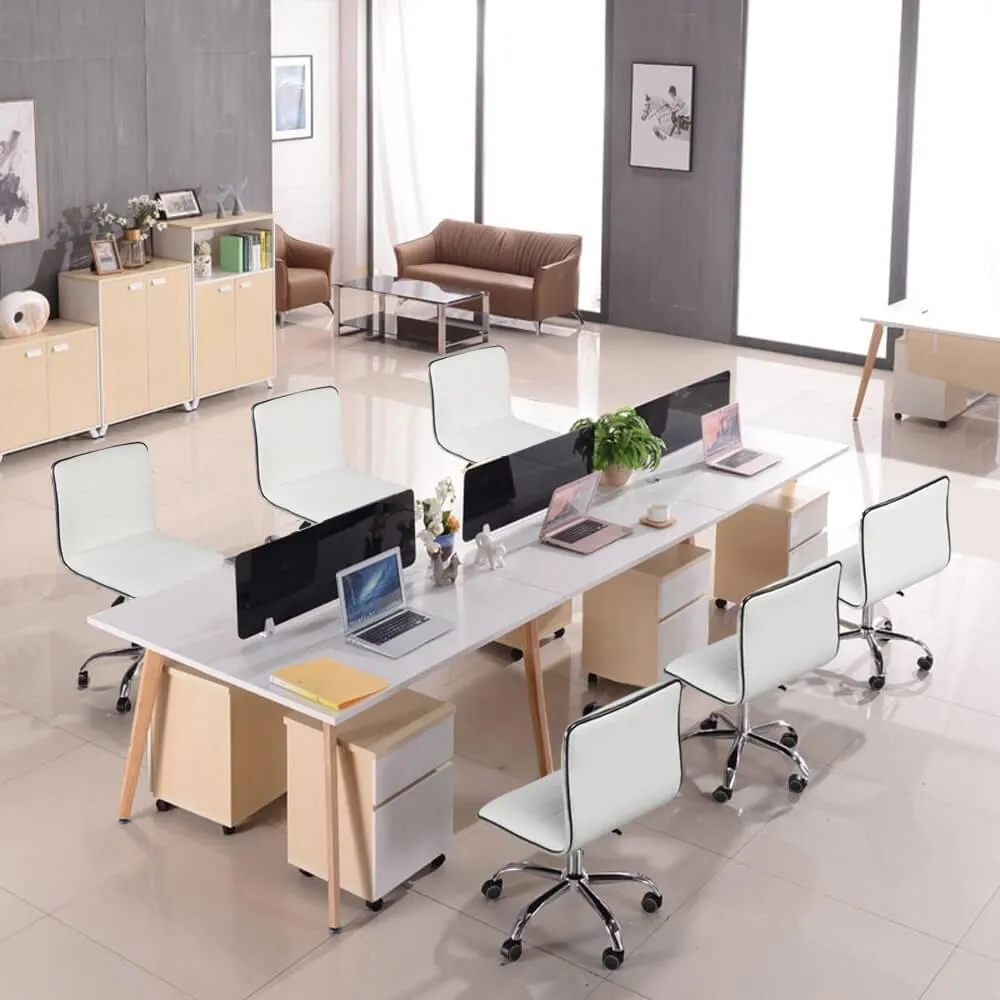 Yaheetech 16.3-22.2 Inch Adjustable PU Leather Low Back Desk Office Chair