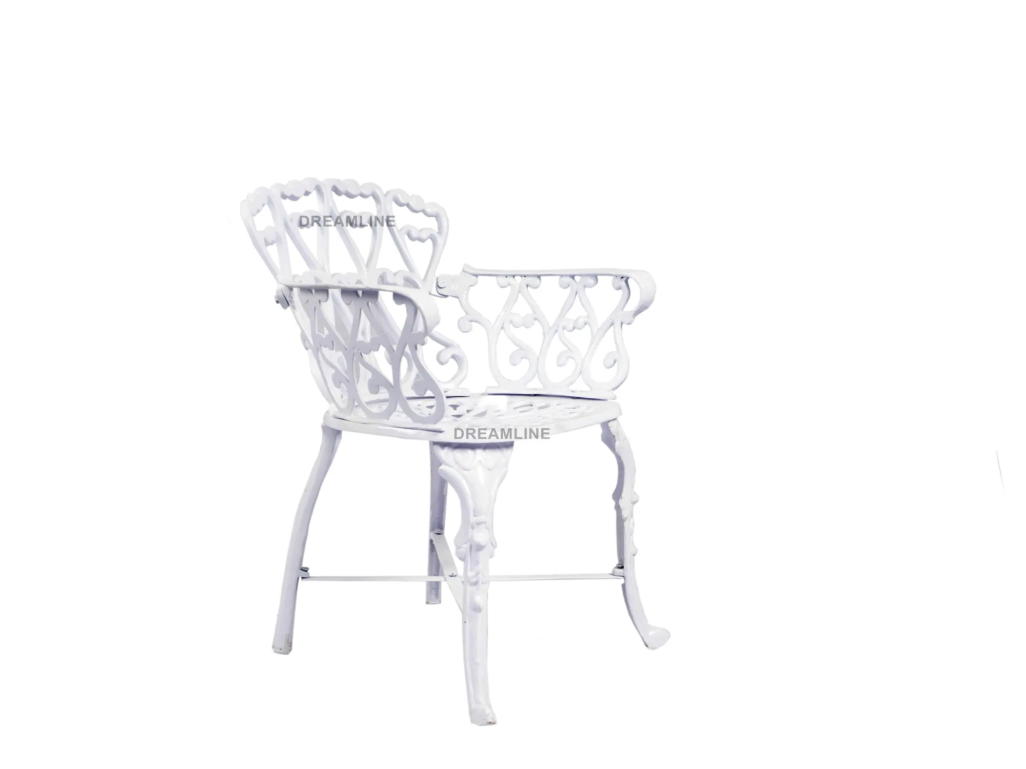 Zina Cast Aluminium Garden Patio Seating 3 Chair and 1 Table Set