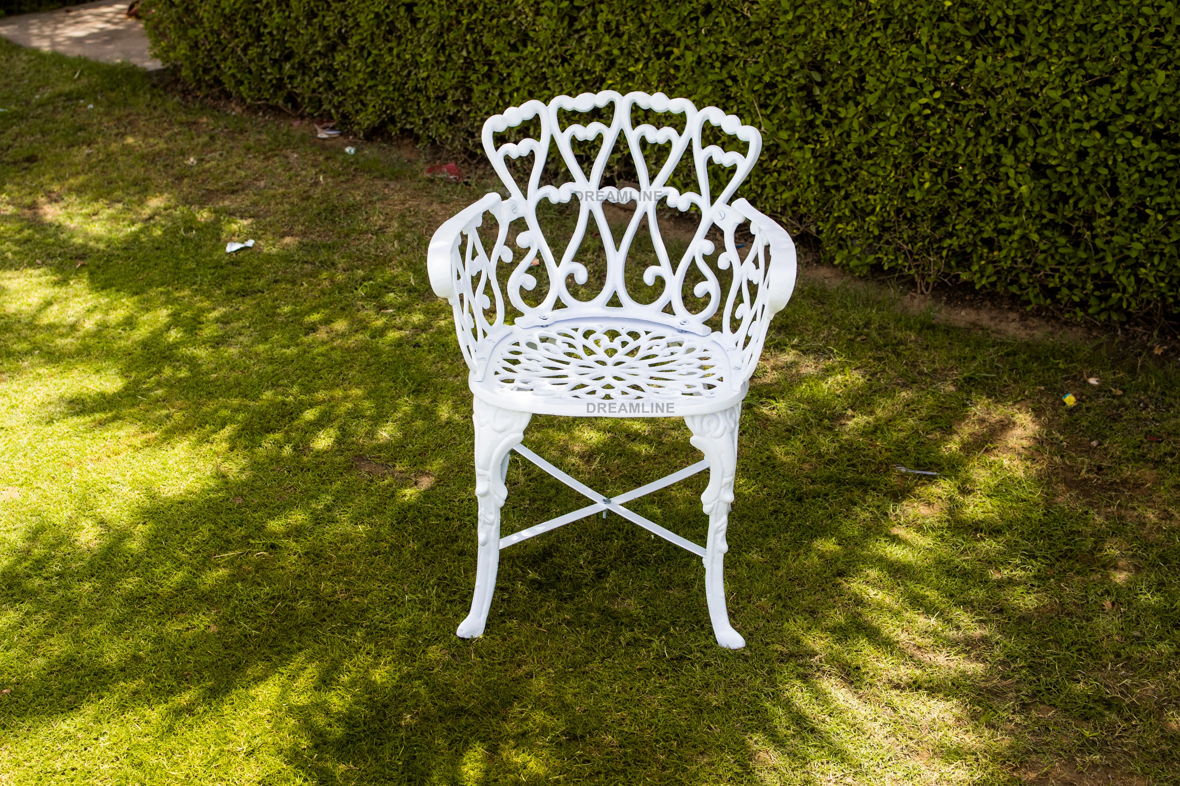 Zina Cast Aluminium Garden Patio Seating 3 Chair and 1 Table Set